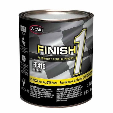 Finish 1 2.1 VOC 2K High Build DTM Primer; Gray, Gallon FP41516